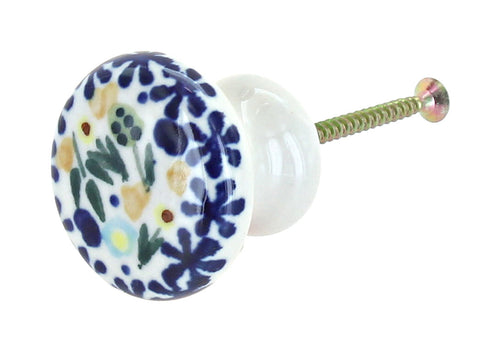 Polish Pottery Yellow Daisy Drawer Pull