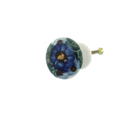 Polish Pottery Forget Me Not Drawer Pull