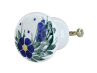 Polish Pottery Hyacinth Drawer Pull