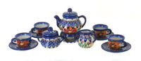 Polish Pottery Autumn Burst Miniature Tea Set