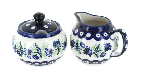 Polish Pottery Sweet Annie Cream & Sugar Set