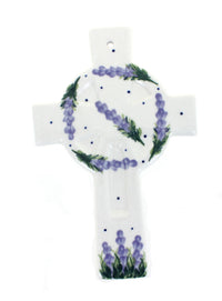 Polish Pottery Lavender Fields Cross