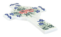 Polish Pottery Cherry Red Bouquet Cross