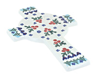 Polish Pottery Frosty Duo Cross