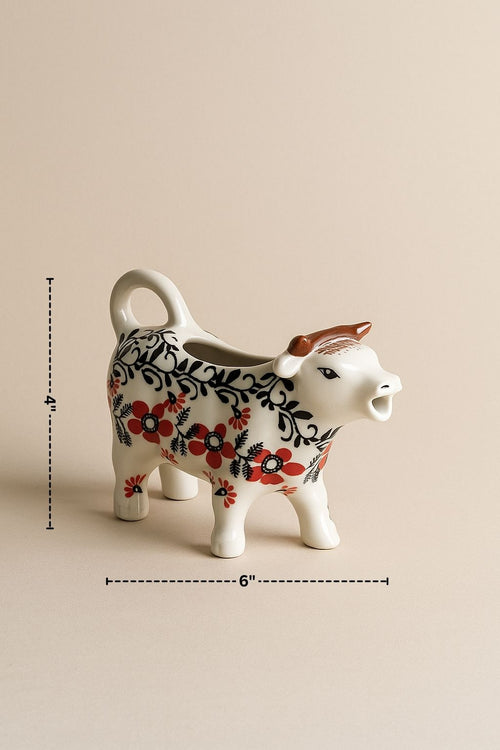 Scarlett Ivy Cow Creamer Polish Pottery