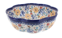 Polish Pottery Butterfly Large Scallop Bowl