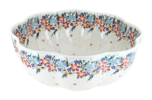 Polish Pottery Tara Large Scallop Bowl