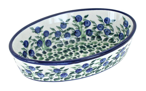 Polish Pottery Porcelain Vine Extra Small Oval Baker