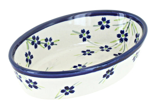 Polish Pottery Willow Extra Small Oval Baker