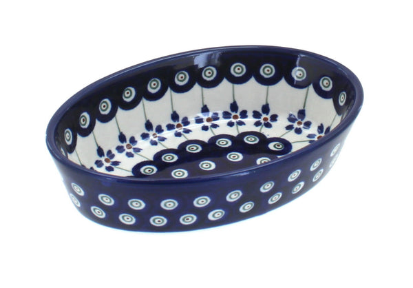 Flowering Peacock Extra Small Oval Baker