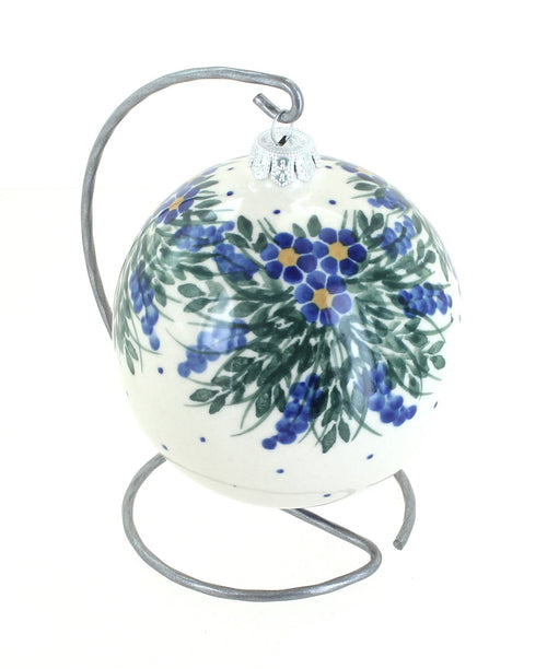 Polish Pottery Hyacinth Christmas Ball