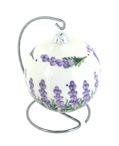 Polish Pottery Lavender Fields Christmas Ball