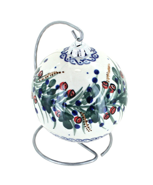 Polish Pottery Berry Christmas Ball