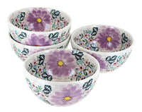 Polish Pottery Lilac Garden 4 PC Dessert Bowl Set