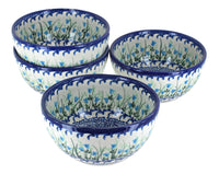 Polish Pottery Misty 4 PC Dessert Bowl Set