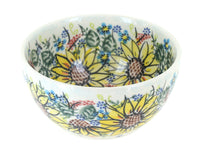 Polish Pottery Sunflower Maze Dessert Bowl