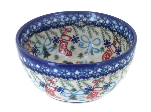 Polish Pottery Christmas Bounty Dessert Bowl