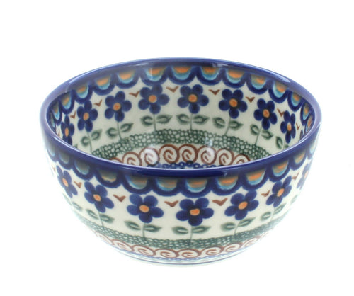 Polish Pottery Aztec Flower Dessert Bowl