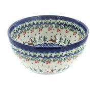 Polish Pottery Reindeer Delight Dessert Bowl
