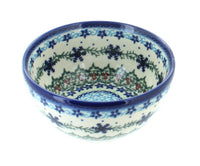 Winter Celebration Dessert Bowl Polish Pottery
