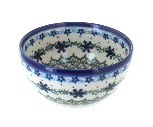 Polish Pottery Winter Celebration Dessert Bowl