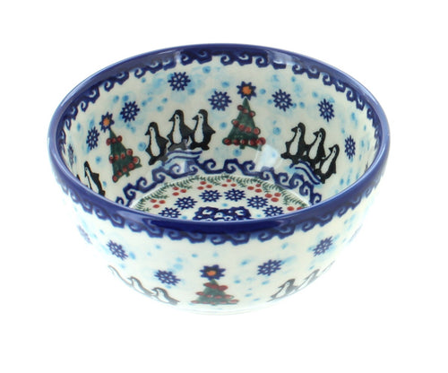 Arctic Holidays Dessert Bowl Polish Pottery