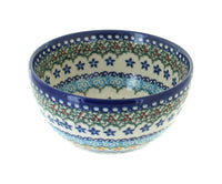 Polish Pottery Holiday Pine Dessert Bowl