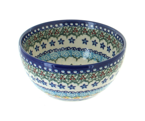 Polish Pottery Holiday Pine Dessert Bowl