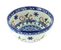 Noel Nights Dessert Bowl Polish Pottery