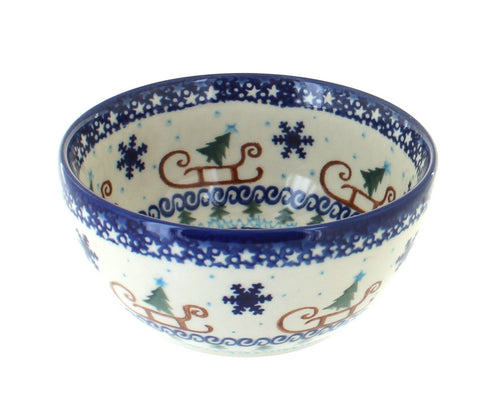 Polish Pottery Noel Nights Dessert Bowl