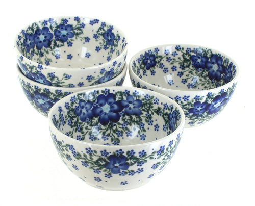 Polish Pottery Melanie 4 PC Dessert Bowl Set