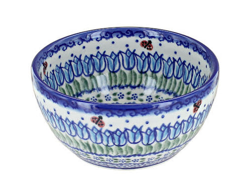 Polish Pottery Garden Tulip Dessert Bowl