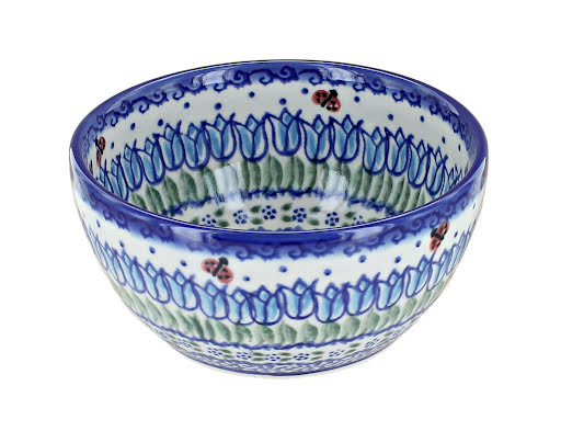 Polish Pottery Garden Tulip Dessert Bowl
