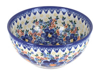 Polish Pottery Blue Dahlia Cereal/Soup Bowl