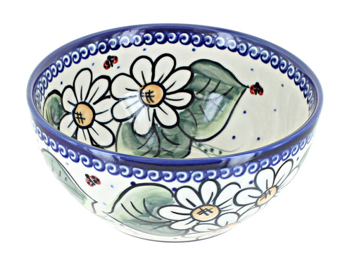 Polish Pottery Ladybug Cereal/Soup Bowl