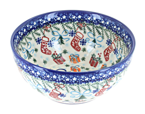 Polish Pottery Christmas Bounty Cereal/Soup Bowl
