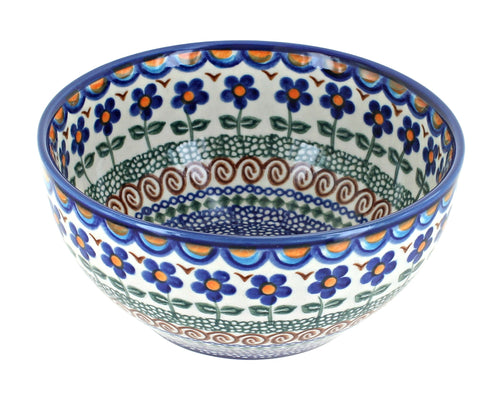 Polish Pottery Aztec Flower Cereal/Soup Bowl