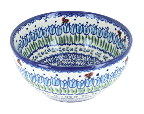 Polish Pottery Garden Tulip Cereal/Soup Bowl