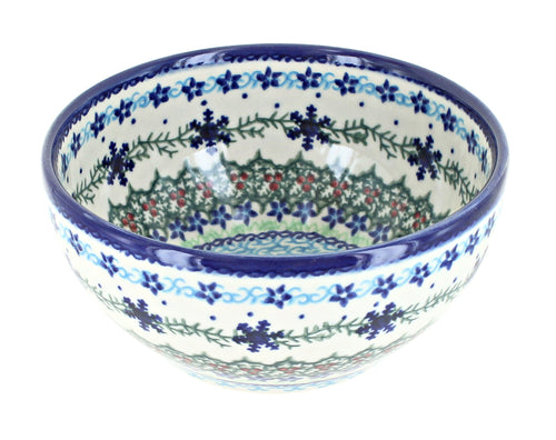 Polish Pottery Winter Celebration Cereal/Soup Bowl
