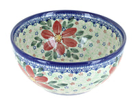 Polish Pottery Poinsettia Cereal/Soup Bowl