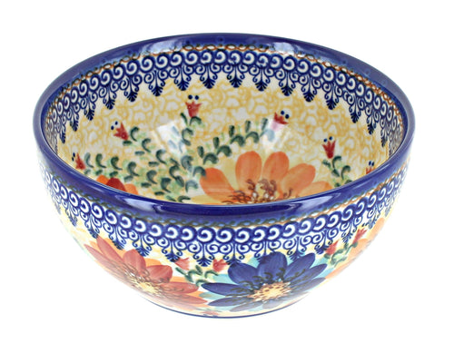 Polish Pottery Autumn Burst Cereal/Soup Bowl