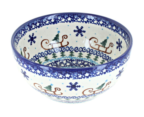 Polish Pottery Noel Nights Cereal/Soup Bowl