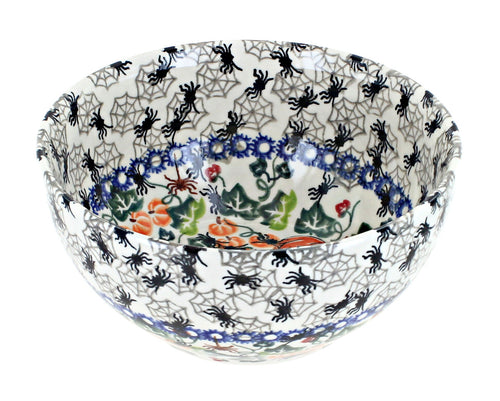 Polish Pottery Trick or Treat Cereal/Soup Bowl