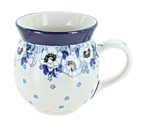 Polish Pottery Georgia Blue Bubble Mug