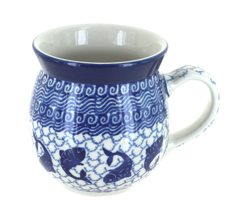 Polish Pottery Mosaic Beach Bubble Mug