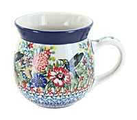 Polish Pottery Hummingbird Bubble Mug