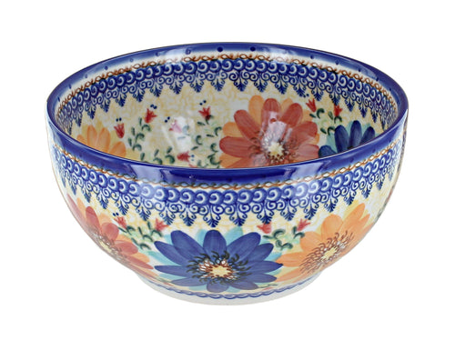 Polish Pottery Autumn Burst Medium Mixing Bowl
