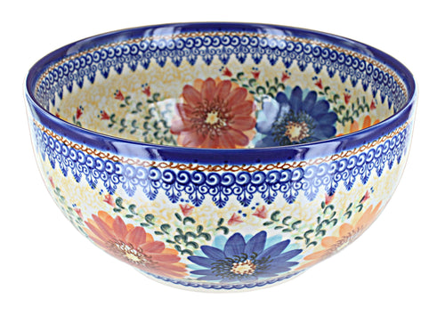 Polish Pottery Autumn Burst Large Mixing Bowl
