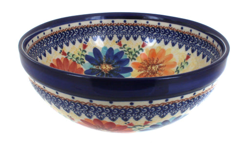 Polish Pottery Autumn Burst Small Serving Bowl