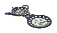 Polish Pottery Alyce Tea Bag Holder & Saucer